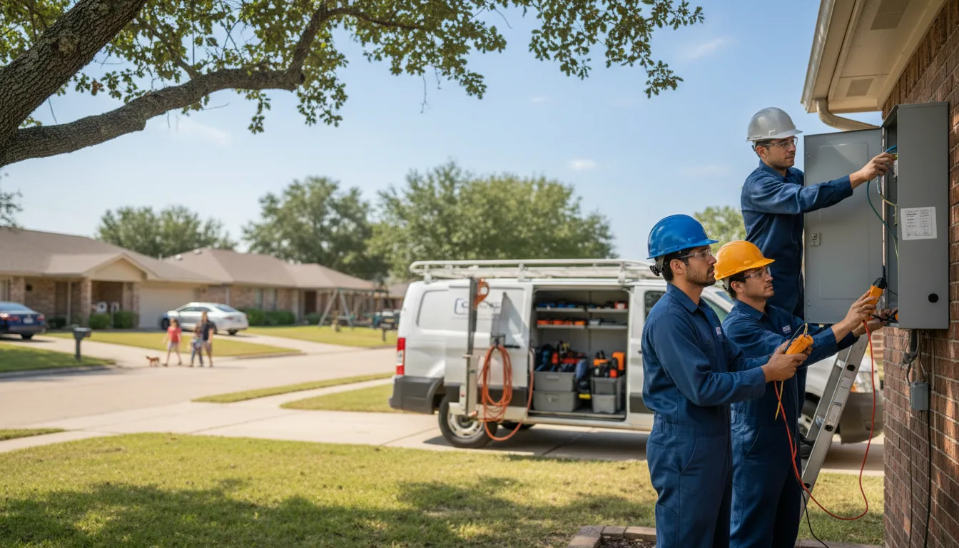 Certified electrician providing emergency electrical services in Headrick, OK